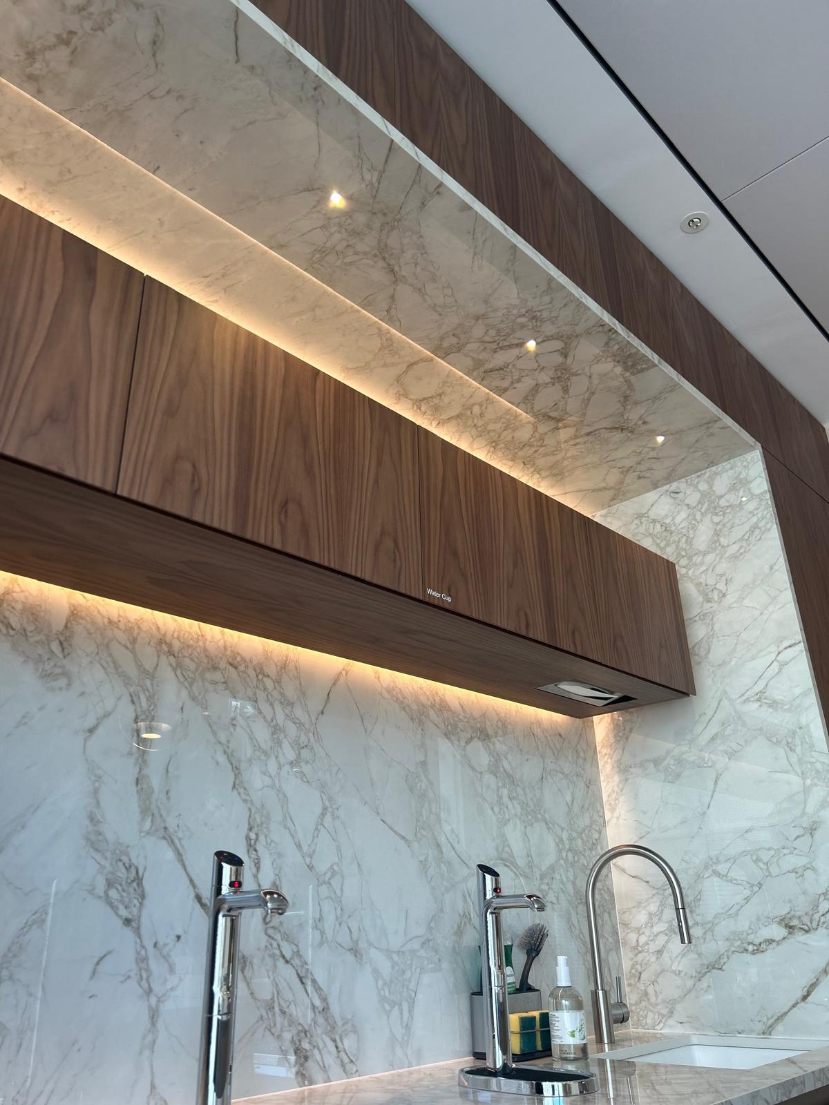 Modern kitchen marble countertop