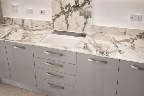 Xtone Invisible White Nature 12mm Worktops Essex Installation